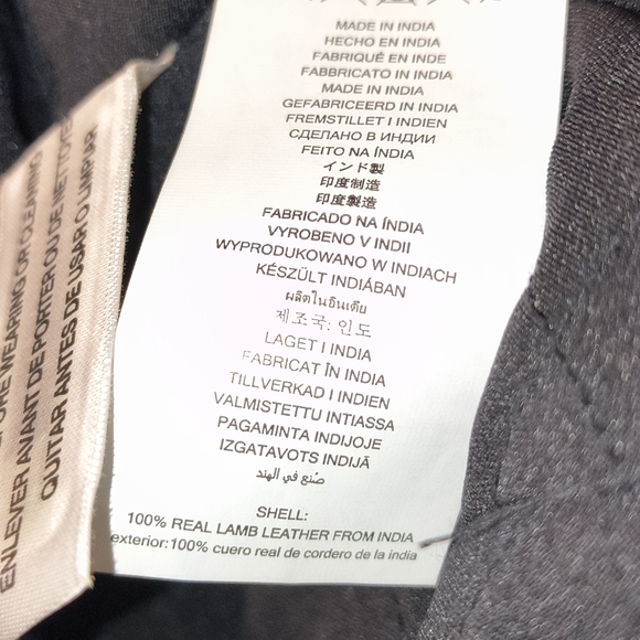 Michael Kors Leather Jacket Women's Medium Floral Biker Motorcycle Size Small - Picture 6 of 8